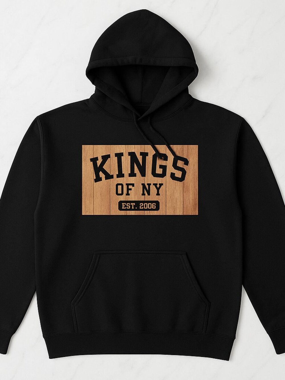 Kings Of NY Hardwood Logo Est 2006 Pullover Hoodie Black